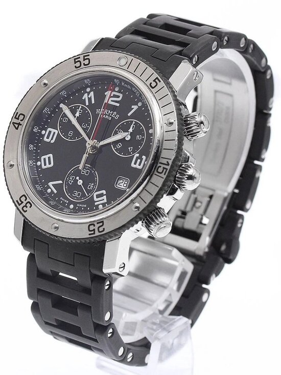 HERMES Clipper diver CL2.915 Chronograph black Dial Quartz Men\'s Watch_936011 main image 3